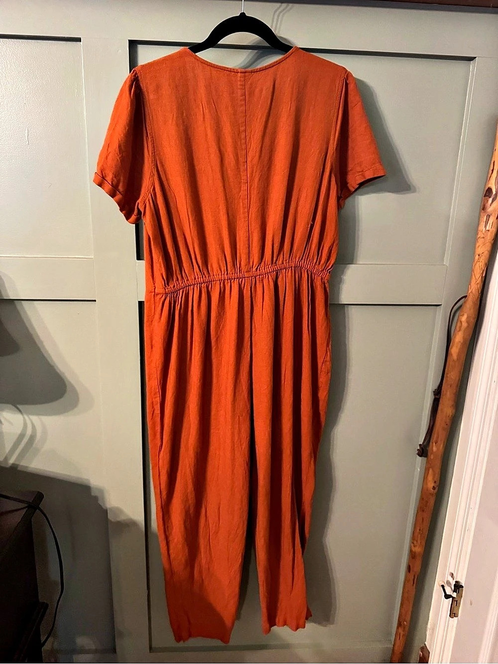 Old Navy Orange/pumpkin Short Sleeve Jumpsuit